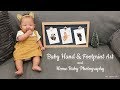 Baby hand  footprint art and home baby photography