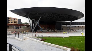 Construction progress on Acrisure Amphitheater in Grand Rapids