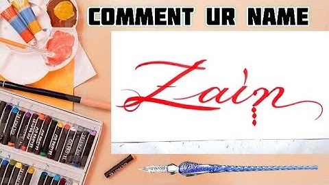 Zain Name Signature Calligraphy Status | How to Draw, Cursive Calligraphy with Cut Marker