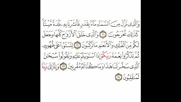 سورة الزخرف 3 القسم الثالث تكرار كيفي من .. و الذي نزل من السماء .. إلى .. وإنا إلى ربنا لمنقلبون