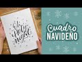 Cuadro de Navidad con Lettering y Luces