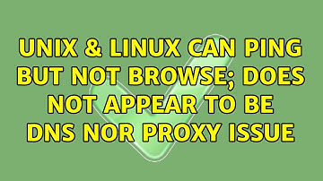 Unix & Linux: Can ping but not browse; does not appear to be DNS nor proxy issue