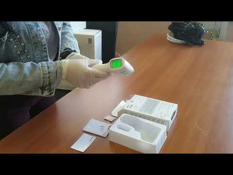 Распаковка бесконтактного ИК-термометра Hoco premium YQ6 (часть 2)