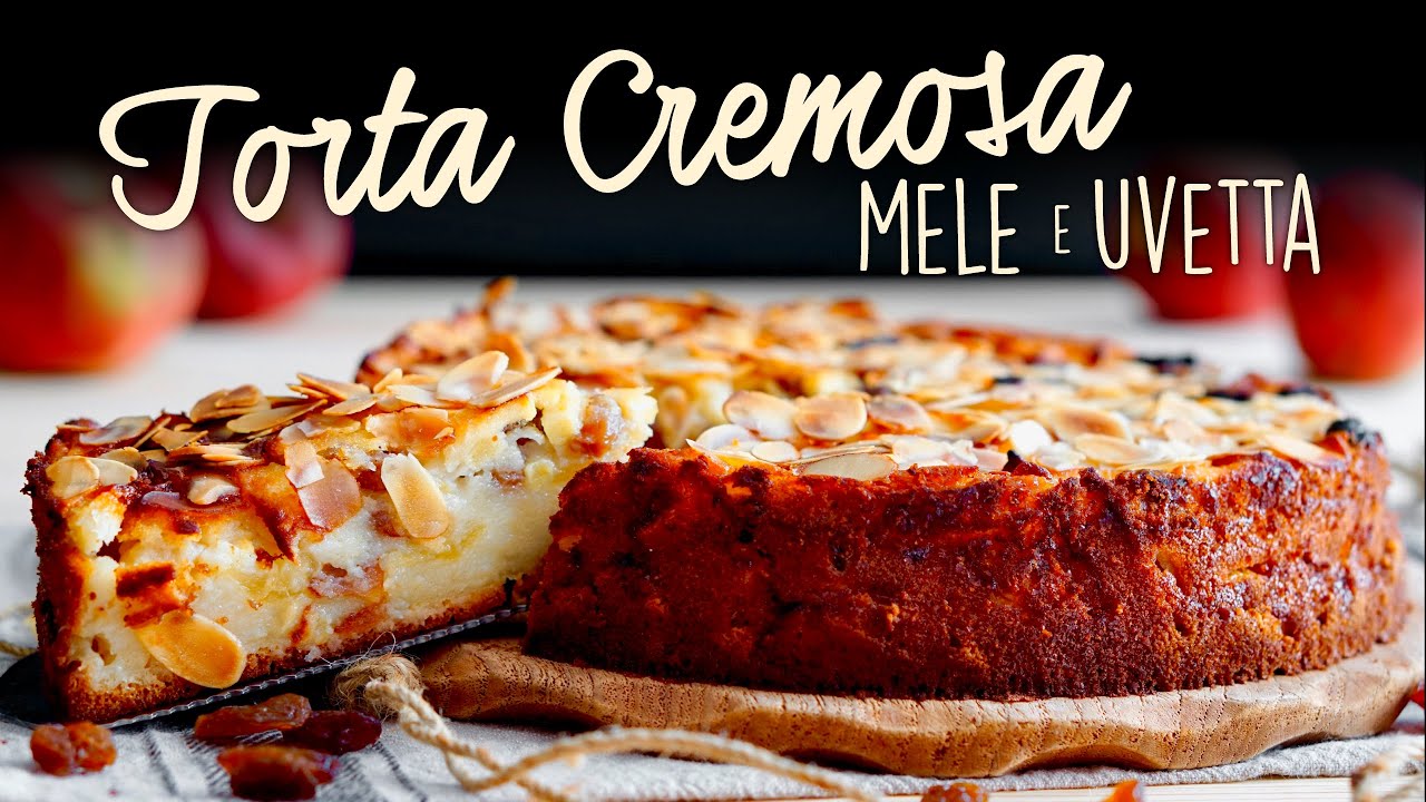 TORTA CREMOSA MELE E UVETTA Ricetta Facile - Buon'Idea