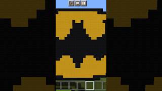 Batman logo in Minecraft pixel art #viral #shorts