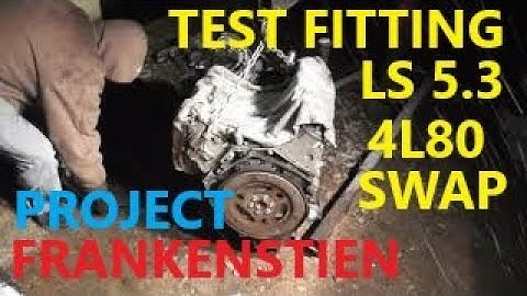 1st test fit LS 5.3 & 4l80 fwd to rwd conversion swap 2006 monte carlo project frankenstien 4