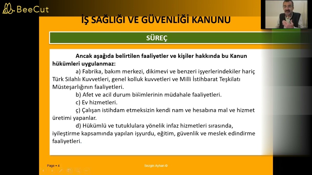 9 - İş Sağlığı Ve Güvenliği Hizmetleri 1.BÖLÜM SEZGİN AYHAN