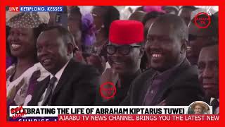 FORMER PRESIDENT ARAP MOI`S COMEDIAN FUFUZELA CRACKING JOKES TO OSCAR SUDI WITH MOURNER FORGET CRY