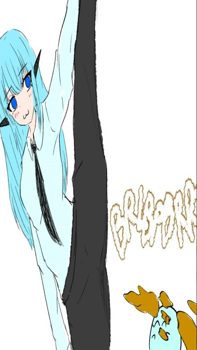 Girl do Standing side splits farting【anime】