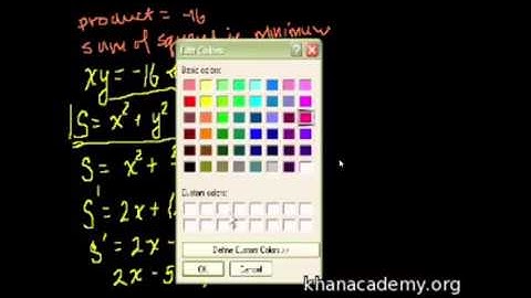 Week 18 lesson 1 Optimisation using Calculus