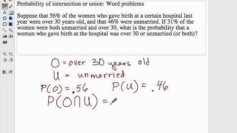 Probability of intersection or union: Word problems