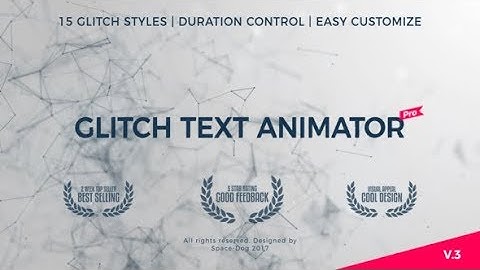 Premiere Pro Template: Glitch Text Animator PRO