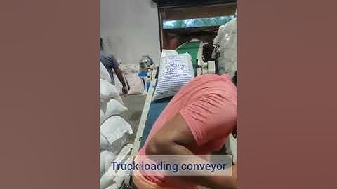 Truck loading conveyor video