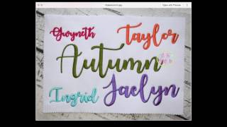 Aligning Letters Of Script Fonts From The Itch 2 Sch In Embroidery Software
