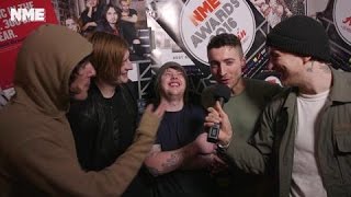 NME AWARDS 2016: Bring Me The Horizon Talk to NME After Trashing Coldplay's Table
