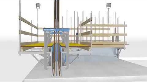 Cốp pha trượt - Thi công tường bê tông cốt thép