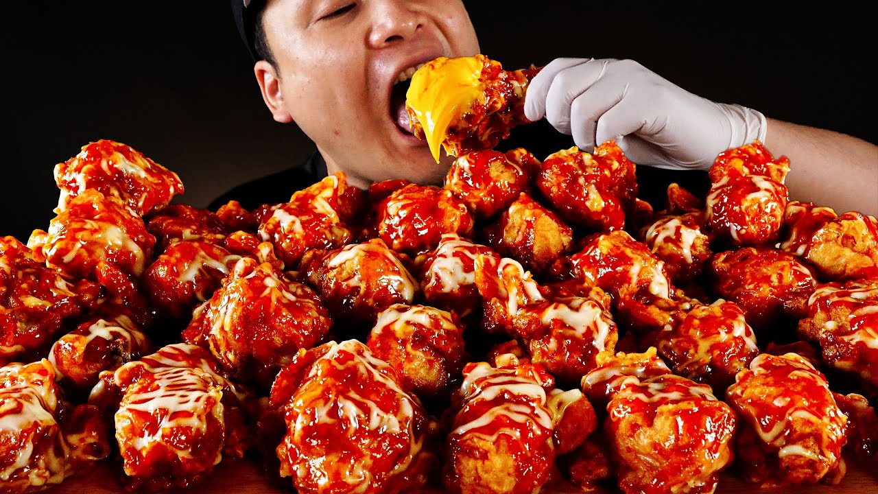 처갓집 슈프림 양념닭다리 한상 가득 쌓아 먹방~!! Cheogatjip seasoned chicken legs