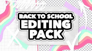 BACK TO SCHOOL EDITING PACK (TITLES, BACKGROUNDS, OVERLAYS...)