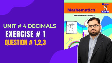 Class 5 Math Decimals and Percentages Unit 4 Exercise 1 Based on Single National Curriculum