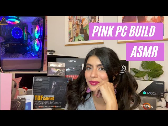 Pink Gaming PC Build | ASMR Soft spoken | First PC, Parts , Unboxing, Build