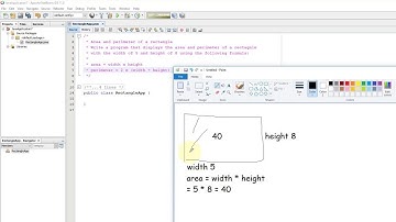 Java Tutorial - 7. Exercise - Area and perimeter of a rectangle  2019