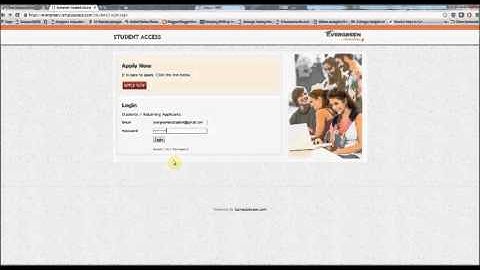 Logging in to student account
