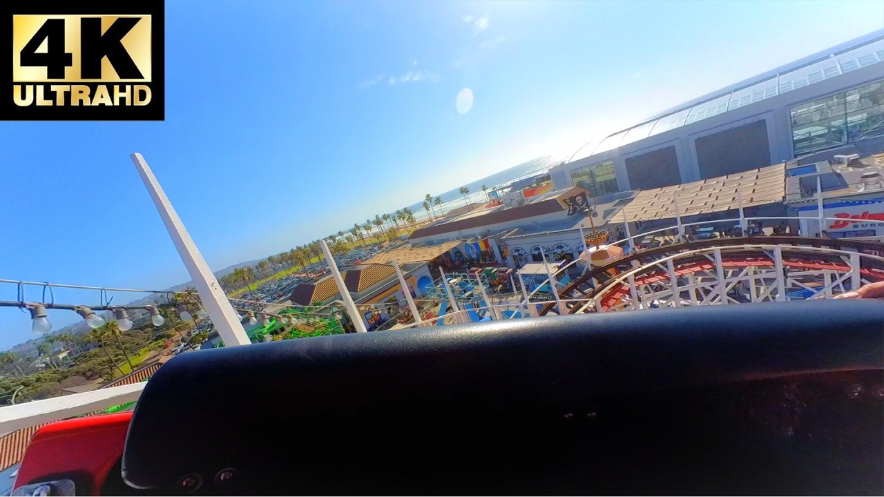 *4K Giant Dipper Roller Coaster Belmont Park Highest Quality!