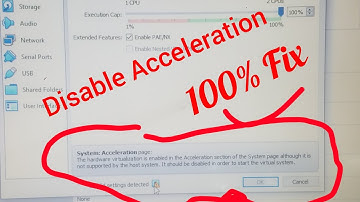 How to Fix The Hardware Virtualization is Enabled in the Acceleration Section