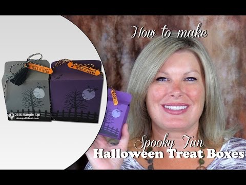 How to make a Spooky Fun Halloween Treat Box featuring Stampin Up