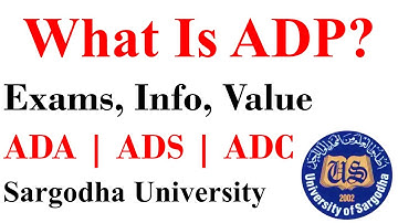 ADP Sargodha University | BA BSc BCOM | ADA ADS ADC - Sargodha University Official