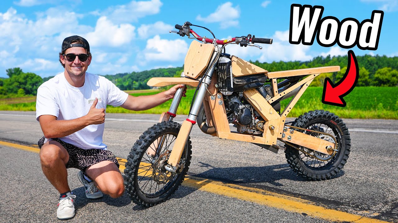 Wooden Dirt Bike Standnull