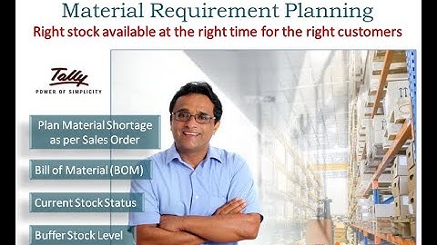 MRP | Material Requirement Planning | TDL | Tally | Customization |