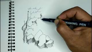 cara menggambar teknik arsir untuk pemula  drawing pen