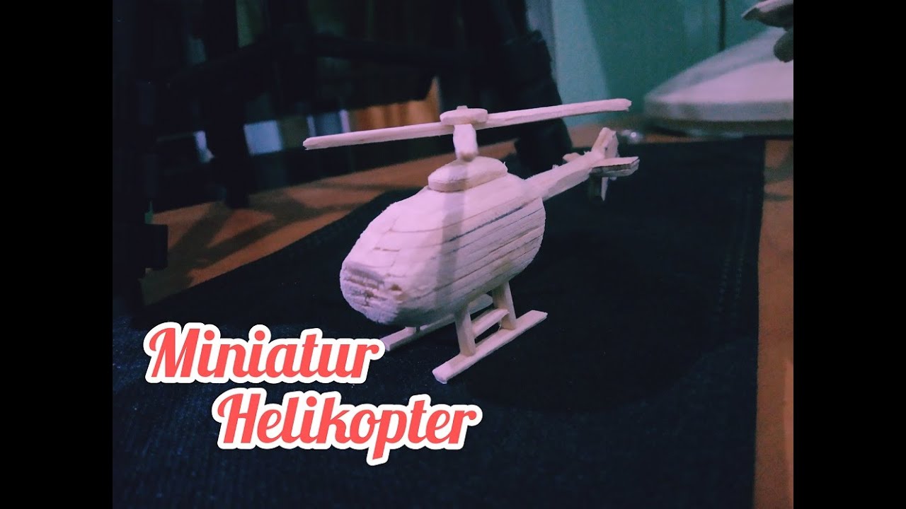  Miniatur  Helikopter  Stik Eskrim Kerajinan  Tangan YouTube