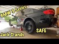 Safely Lift BMW E90, E92 onto Jack Stands - BMW 335i Lifting Points