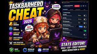 FREE TaskBarHero Cheat 2026 | Hero Editor, Gold, EXP & More