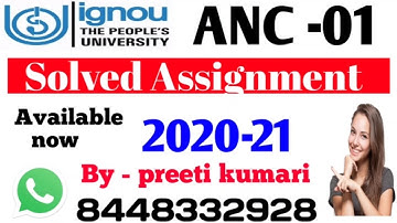 ANC -01 Solved Assignment 2020-21 By study zone