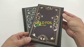 High Quality Round Spine Custom Hardcover Printing With Gold Foil