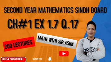 Second Year Mathematics Chapter#1( Function and Limits)) EX 1.7 Q.17 ( i to iv ) Lecture 200.