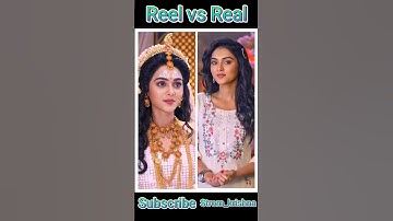 Reel Vs Real Status video 59 || Radha Rani Lage song ♥️ Radha Krishna #shorts #krishna #subscribe