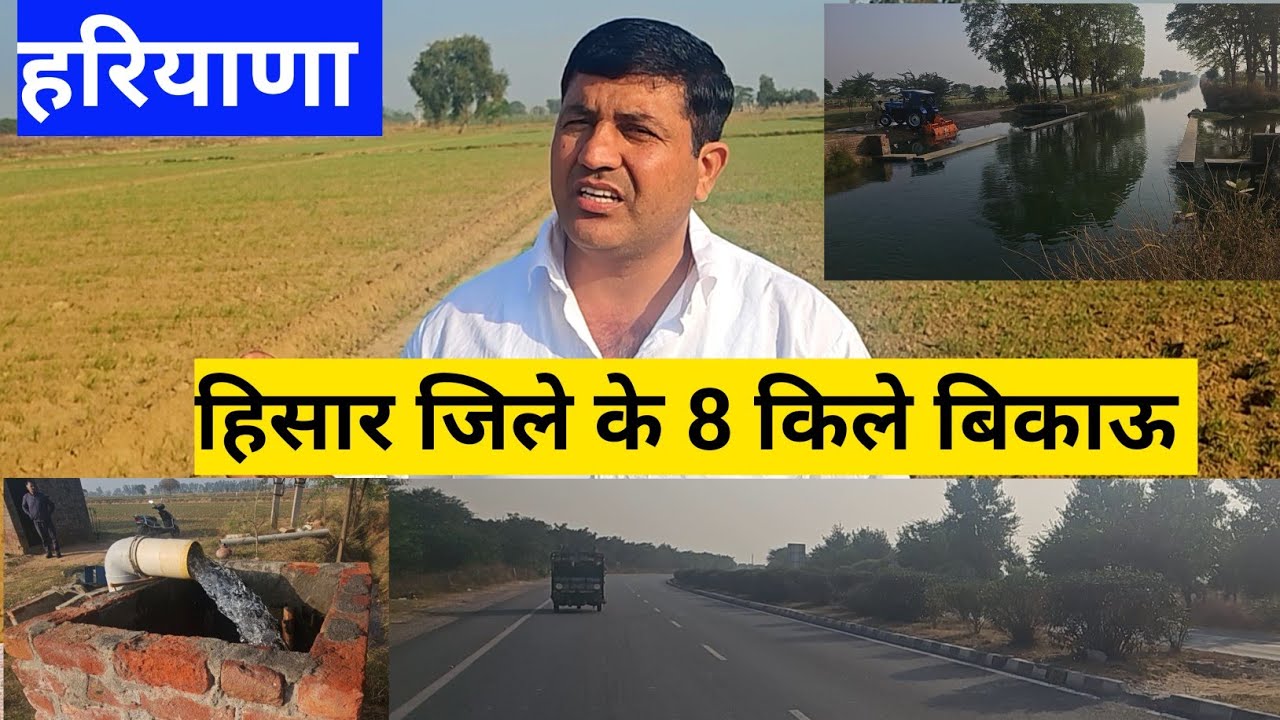 हिसार जिले के 8 किले बिकाऊ हाईवे से 1 किलोमीटर दूर काले रोड से 500 मीटर दूर ट्यूबवेल बरवाला तहसील