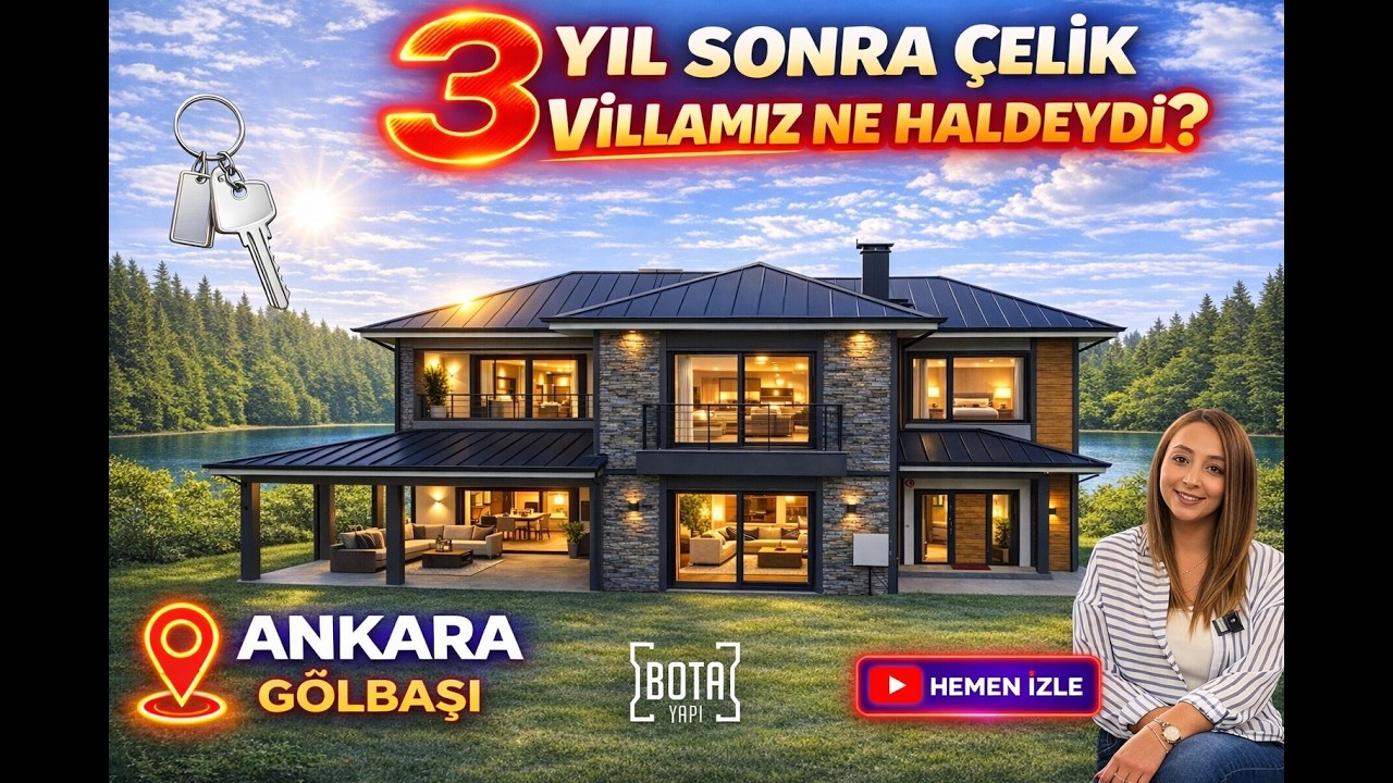 Ankara Gölbaşı’nda Böyle Bir Çelik Villa Görmediniz! | 250 m² 4+1 Depreme Dayanıklı Ev