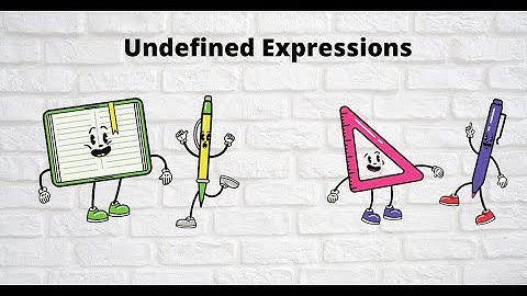 GED MATH: Defined and Undefined Expressions