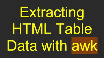 Extracting HTML Table Data with awk