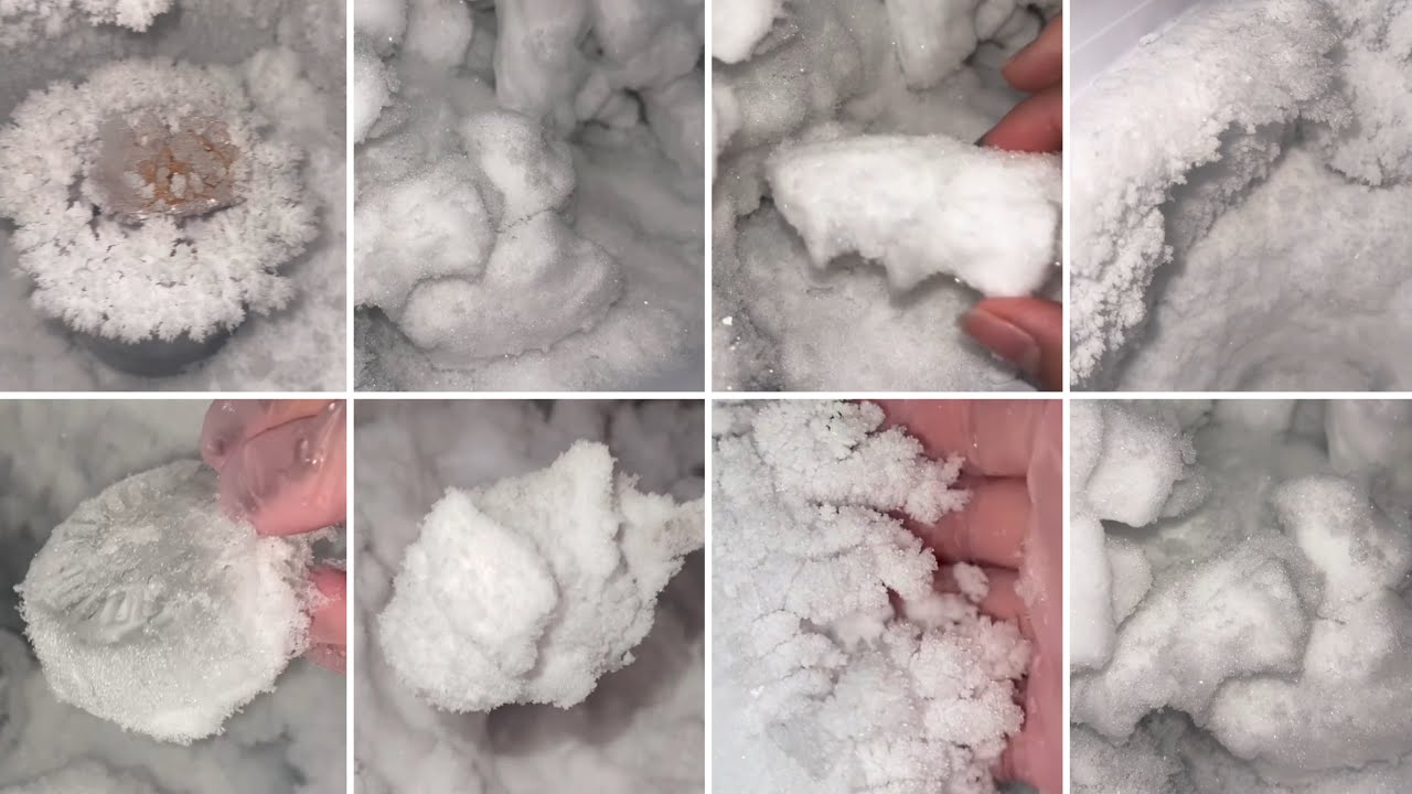 FREEZER FROST EATING / WHITE ICE EATING / SOFT ICE EATING / ASMR / COMPILATION 