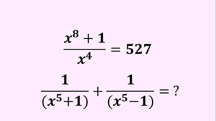An Amazing Algebra Problem | Can You Solve