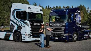 Bruce Wilson goes electric | Scania R770 V8 vs electric Scania