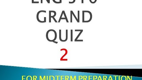 Eng 510 Grand quiz 2 file for mid term preparation by saqlain khan