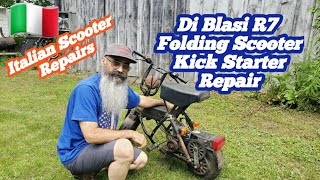 DiBlasi R7 Folding Scooter Kick Starter Repair @NorthwindGarage Italian Scooter Repairs #scooter