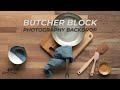 Butcher block photography backdrop  bessie bakes backdrops